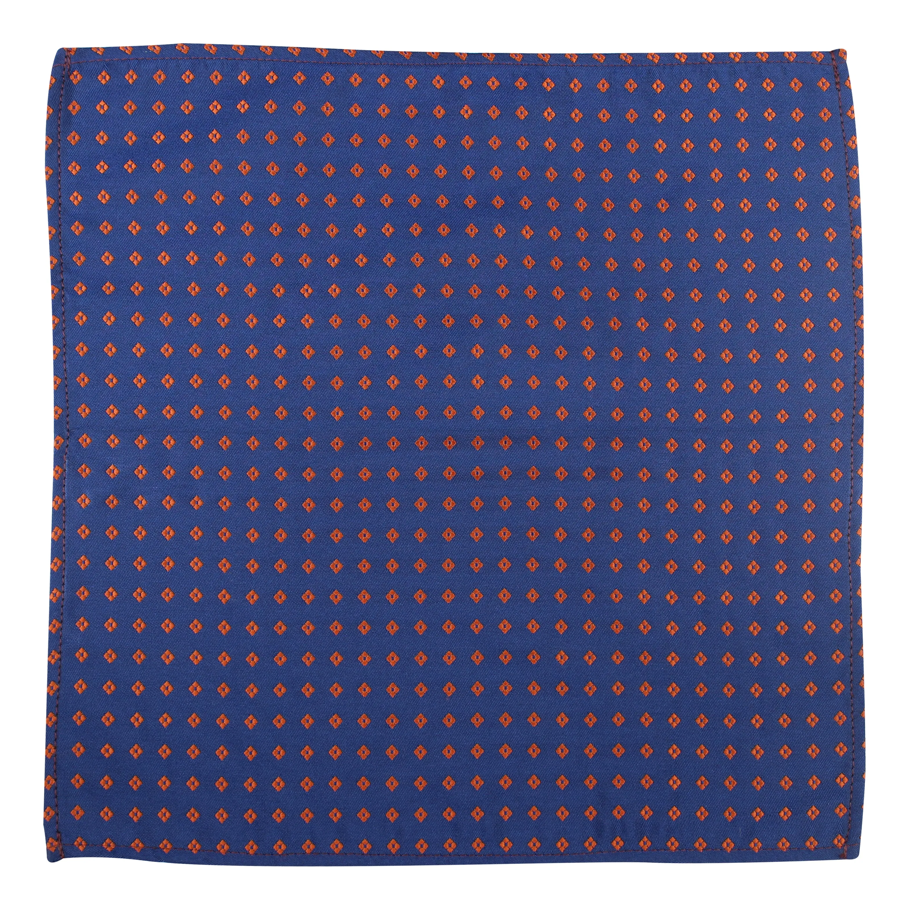 Kavove The Twining Dash Blue Pocket Square