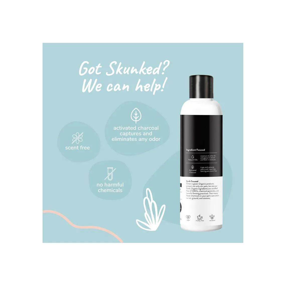 Kin   Kind Skunk Odor Eliminator Shampoo for Dogs