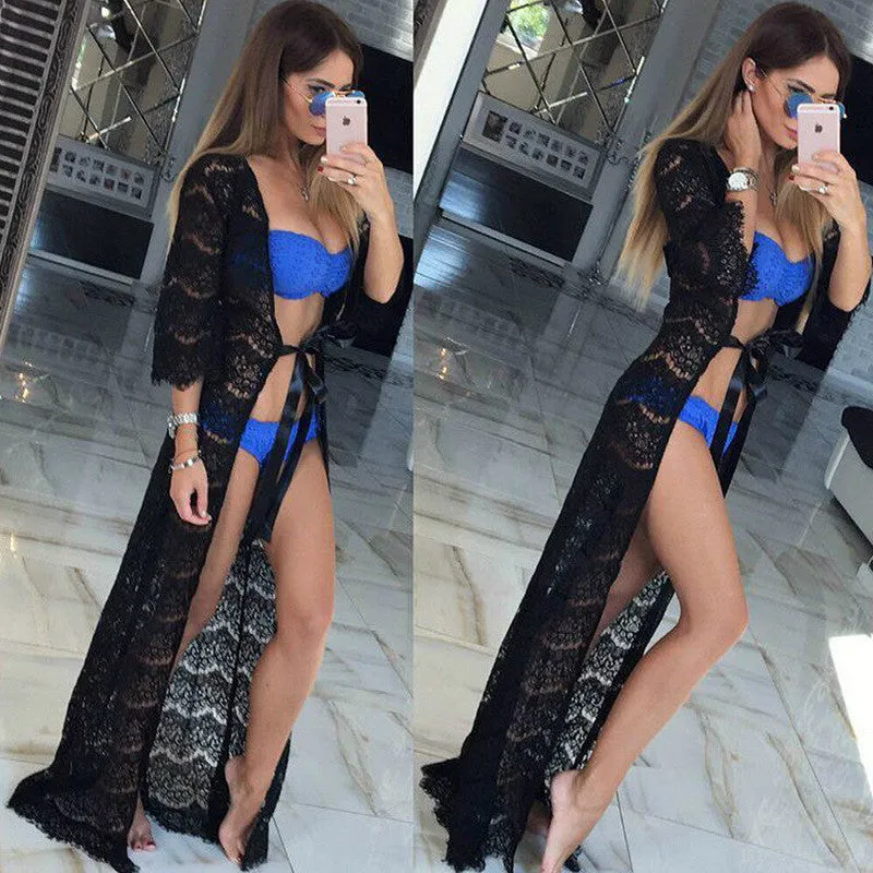 Lace Long Cardigan