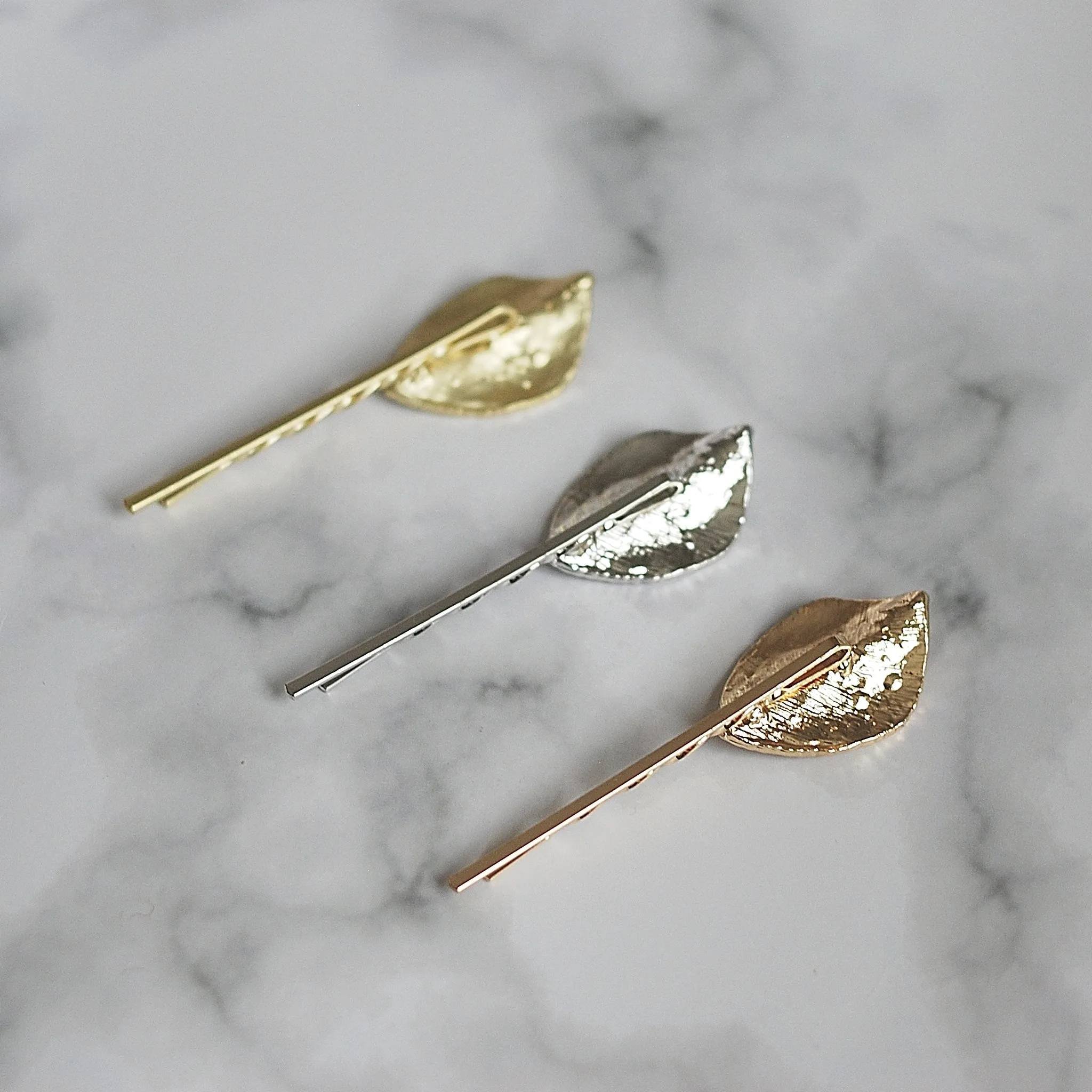 Leaf Hair Clips Set of 3