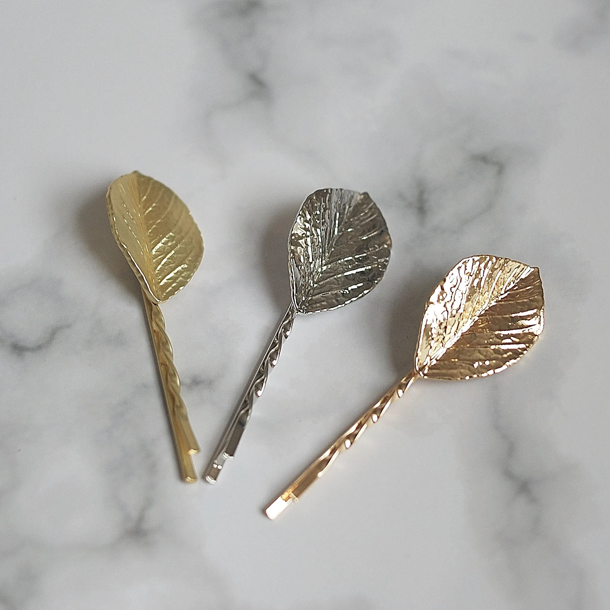 Leaf Hair Clips Set of 3
