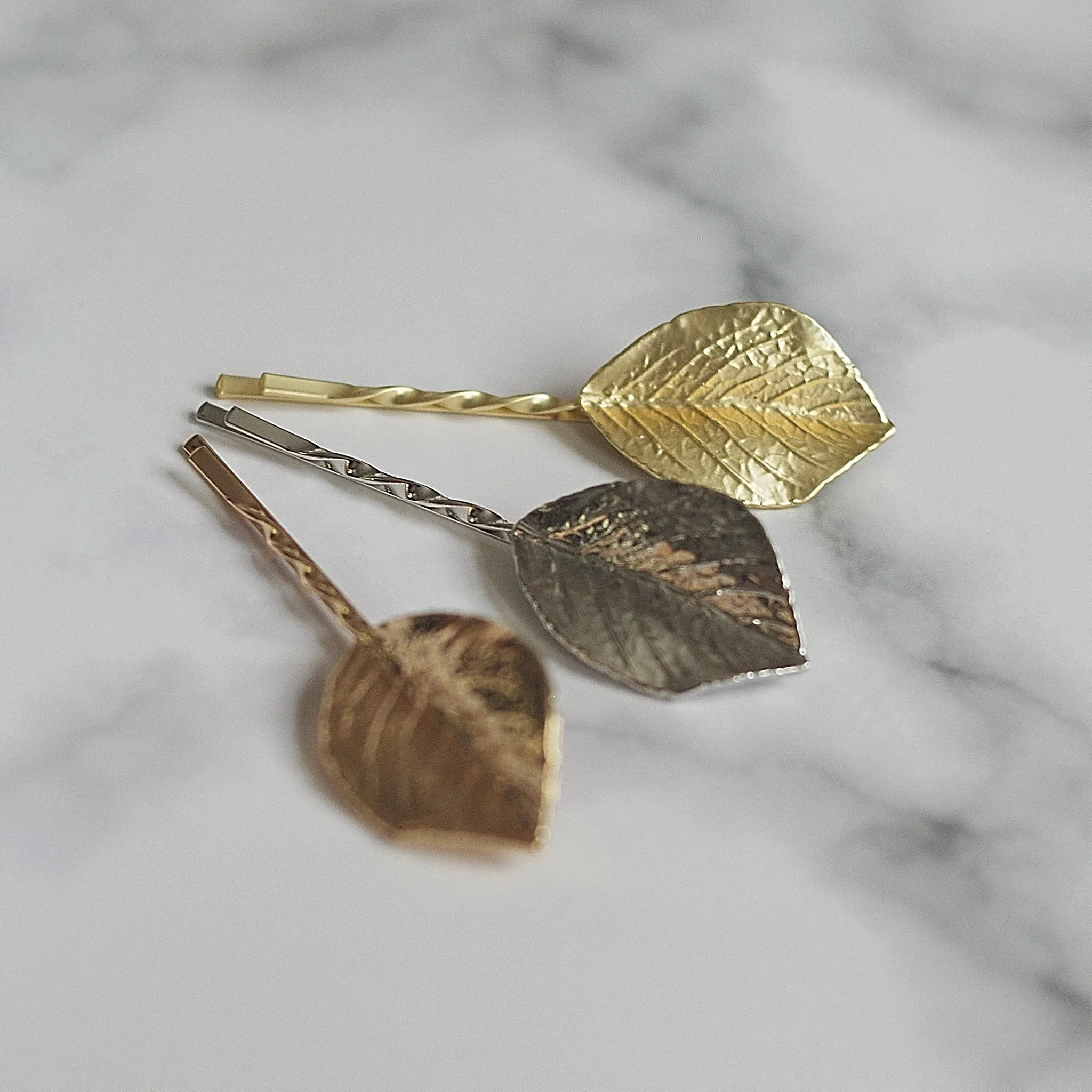 Leaf Hair Clips Set of 3