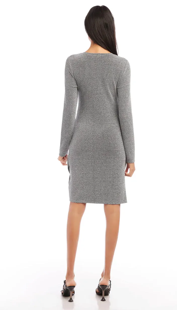 Long Sleeve Side Shirred Dress