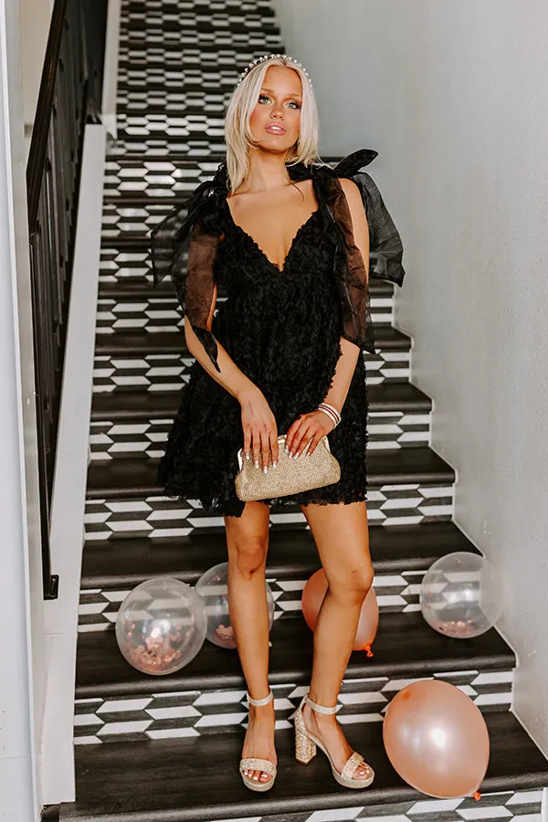 Lost In Your Eyes Mini Dress In Black