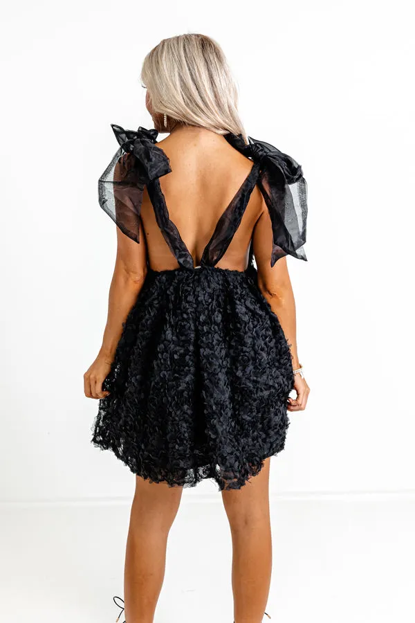 Lost In Your Eyes Mini Dress In Black