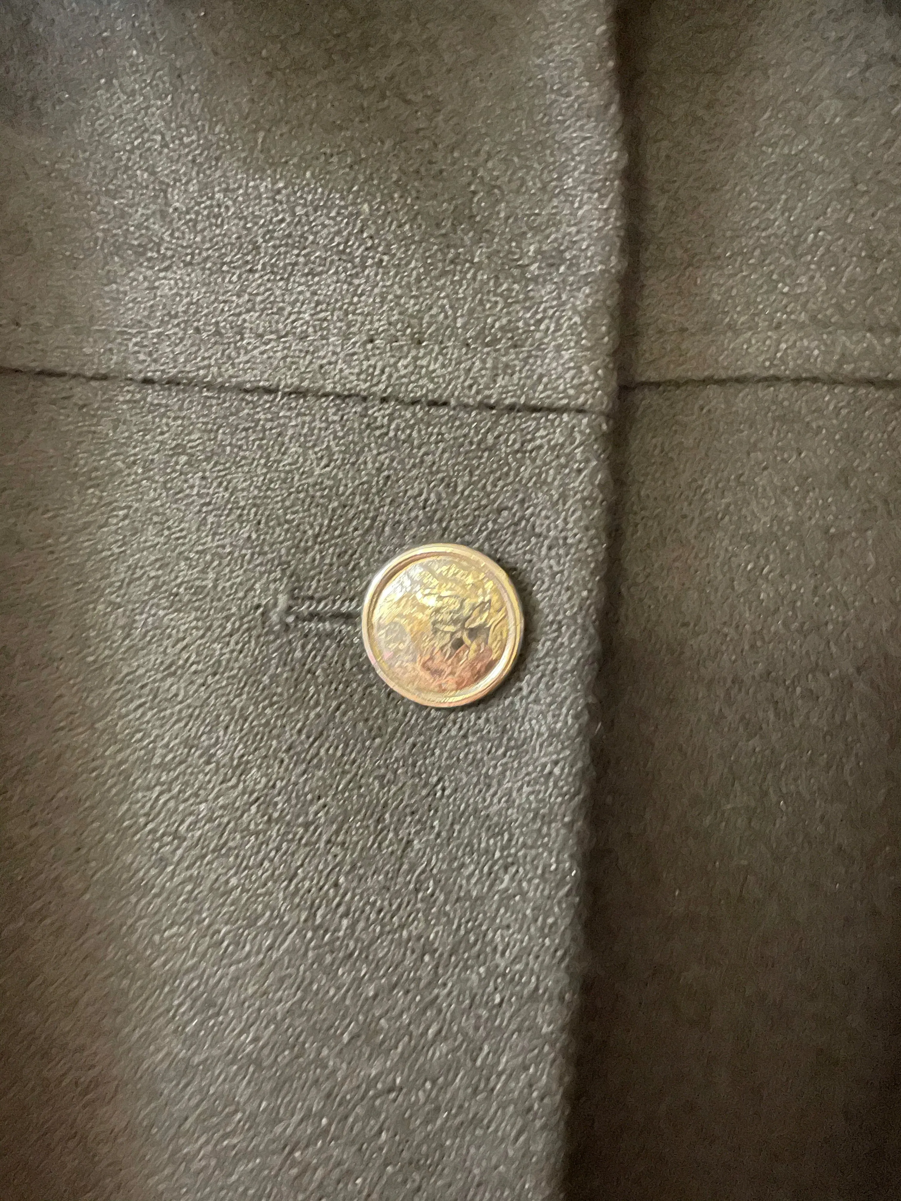 <€€* Womens Size 8 RAFAELLA Black Wool Jacket Blazer Gold Button Up