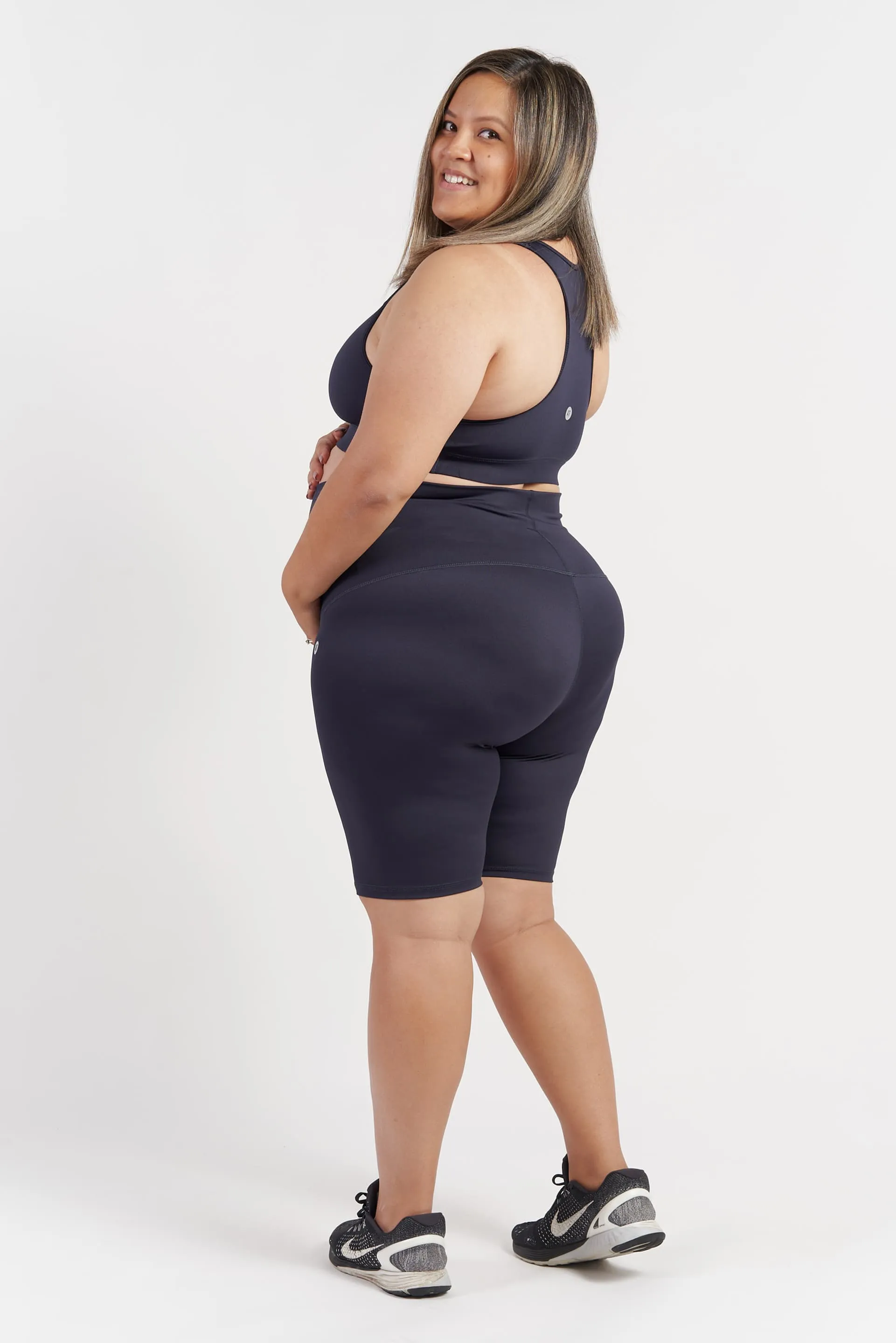 Mama Maternity Bike Shorts - Navy