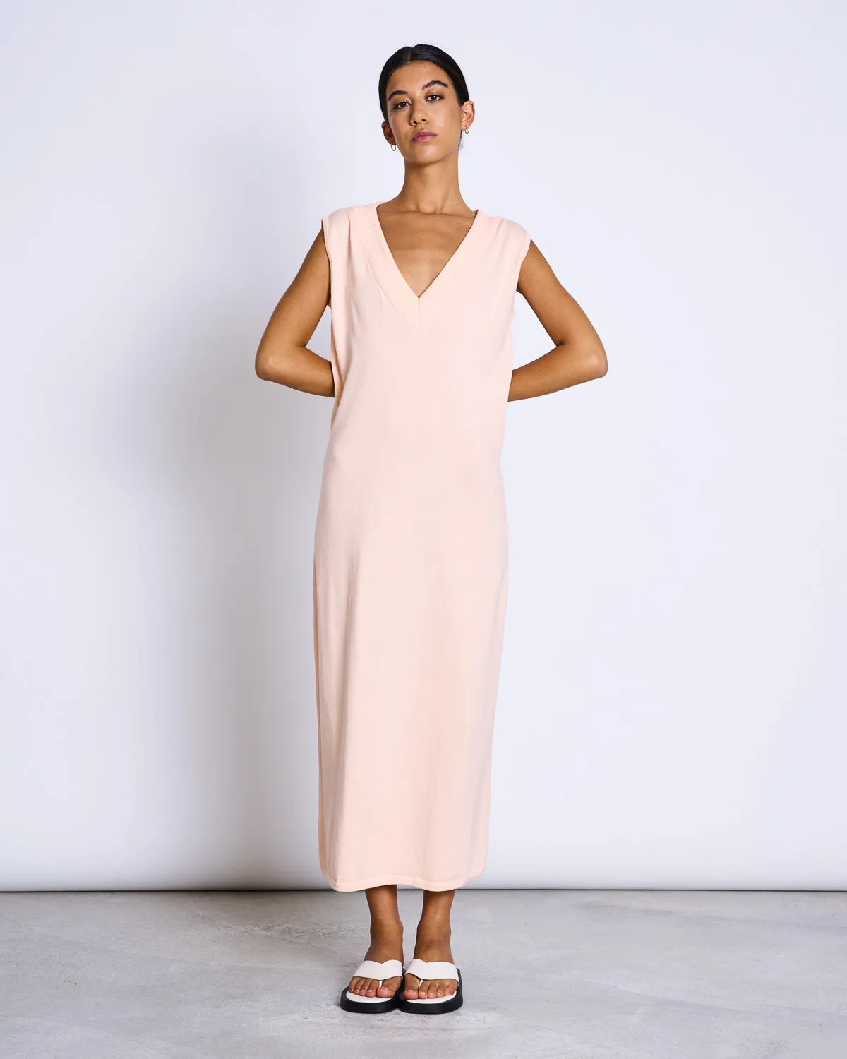 MAXI DRESS BRAGA CANTALOUPE GOTS