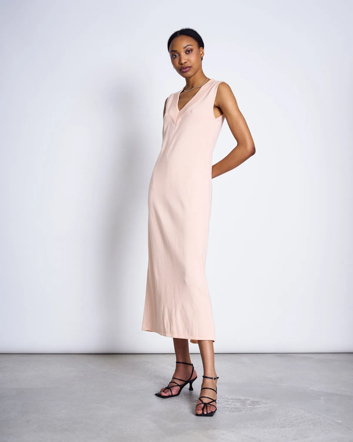 MAXI DRESS BRAGA CANTALOUPE GOTS