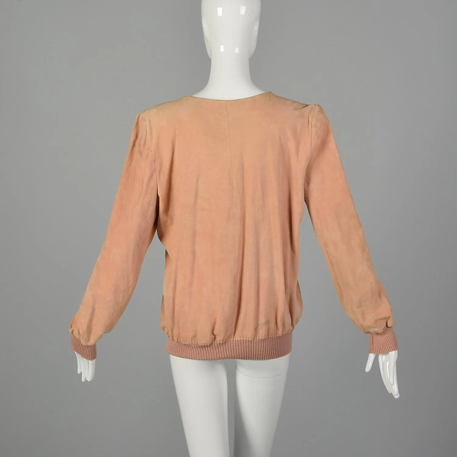 Medium-Large Valentino 1980s Pink Suede Shirt