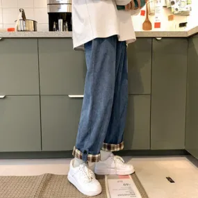 Men Pants Corduroy Pants Men's Spring and Autumn Solid Color Trousers