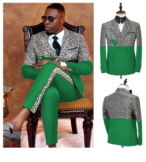 Men's 2 Pc Suit - Men's Double Breasted Blazer   Pants 2 Pc Suit