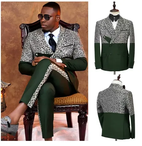 Men's 2 Pc Suit - Men's Double Breasted Blazer   Pants 2 Pc Suit