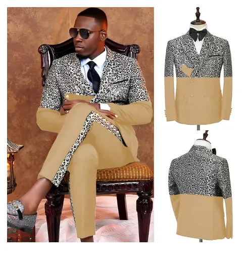 Men's 2 Pc Suit - Men's Double Breasted Blazer   Pants 2 Pc Suit
