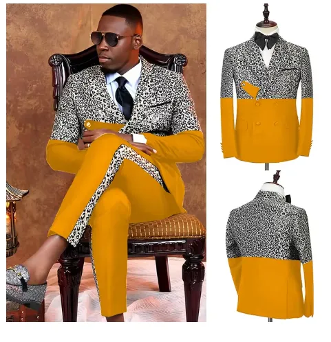 Men's 2 Pc Suit - Men's Double Breasted Blazer   Pants 2 Pc Suit