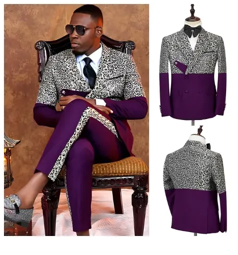 Men's 2 Pc Suit - Men's Double Breasted Blazer   Pants 2 Pc Suit