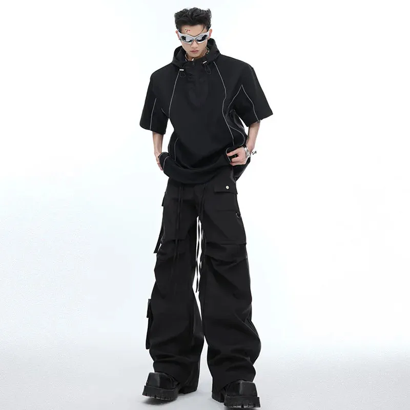 Men's Oversized High Streetwear Hoodie and Cargo Pants Set
