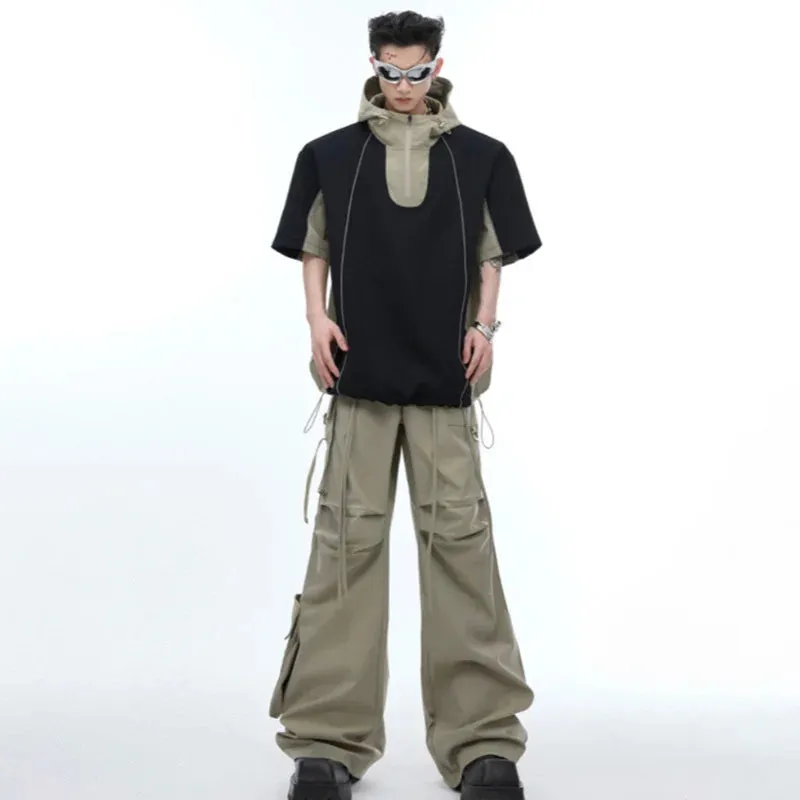 Men's Oversized High Streetwear Hoodie and Cargo Pants Set