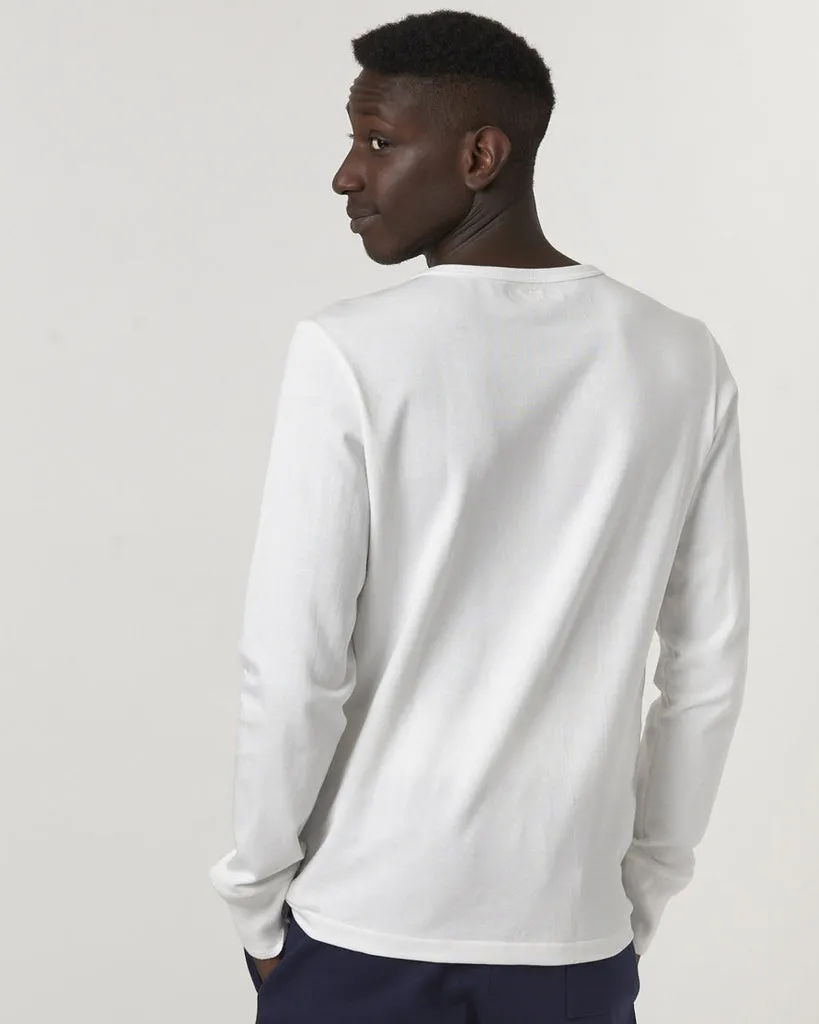 Merz B Schwanen Good Originals 206 8.6oz Loopwheeled Henley - White