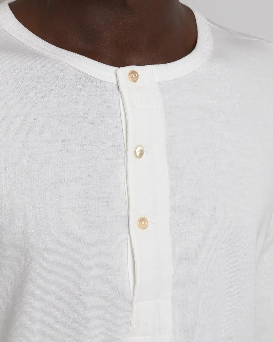 Merz B Schwanen Good Originals 206 8.6oz Loopwheeled Henley - White