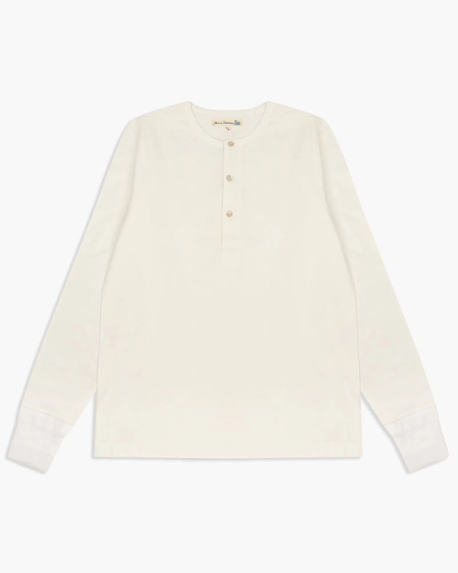 Merz B Schwanen Good Originals 206 8.6oz Loopwheeled Henley - White