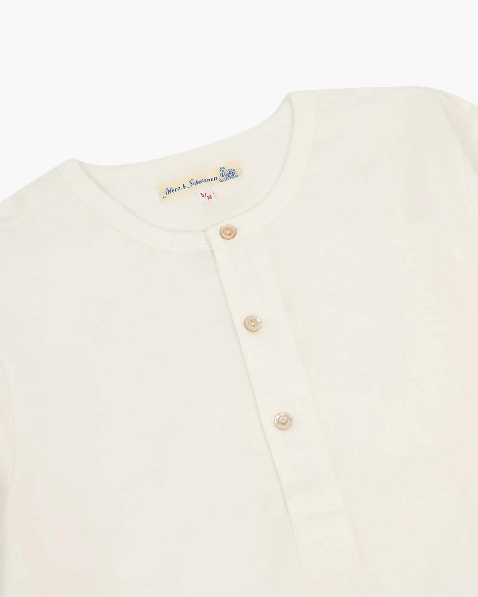Merz B Schwanen Good Originals 206 8.6oz Loopwheeled Henley - White