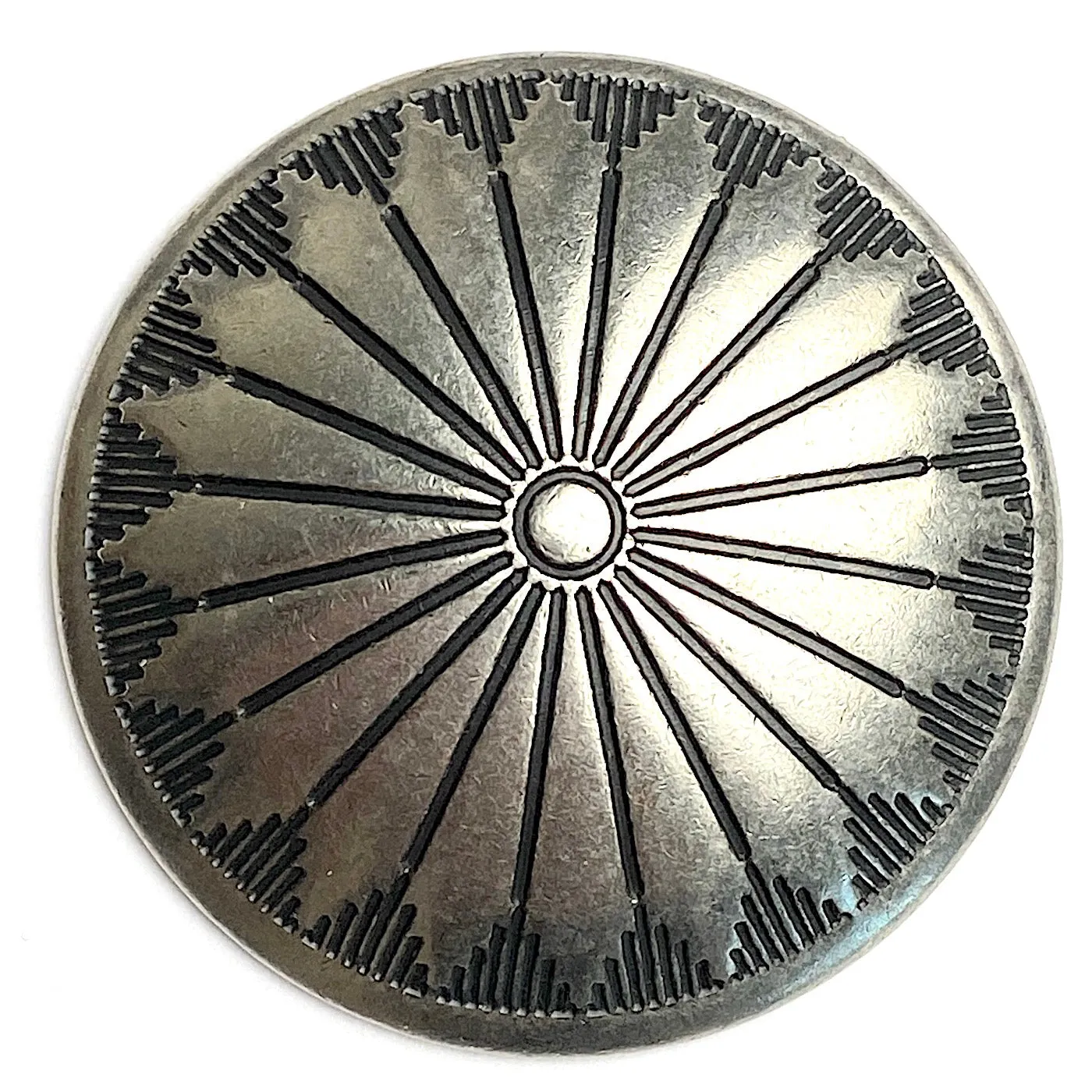Mesa Sunflower 1.5" Screw-Back Concho 1-1/2" Nickel Silver  # SW-227