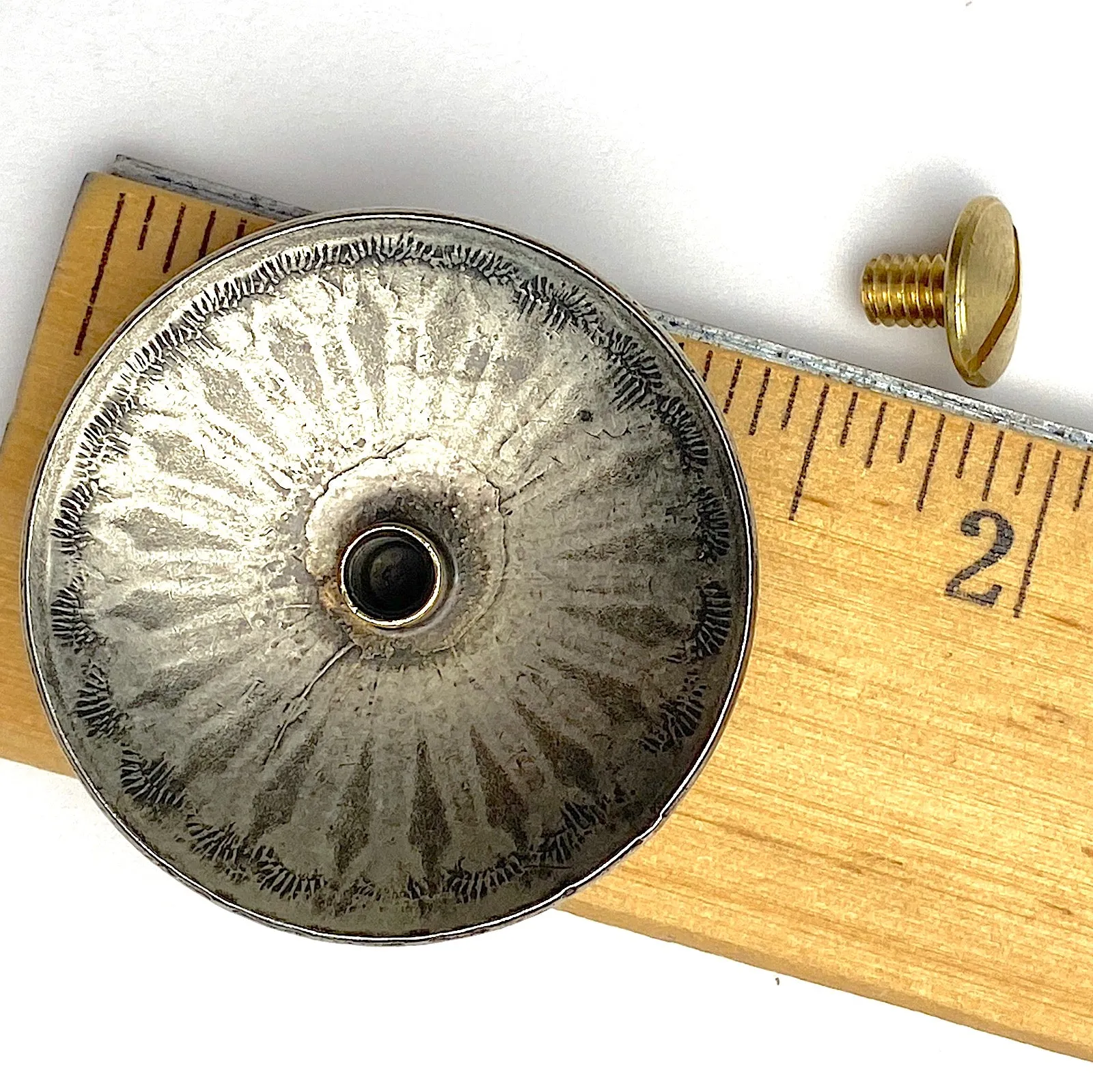 Mesa Sunflower 1.5" Screw-Back Concho 1-1/2" Nickel Silver  # SW-227