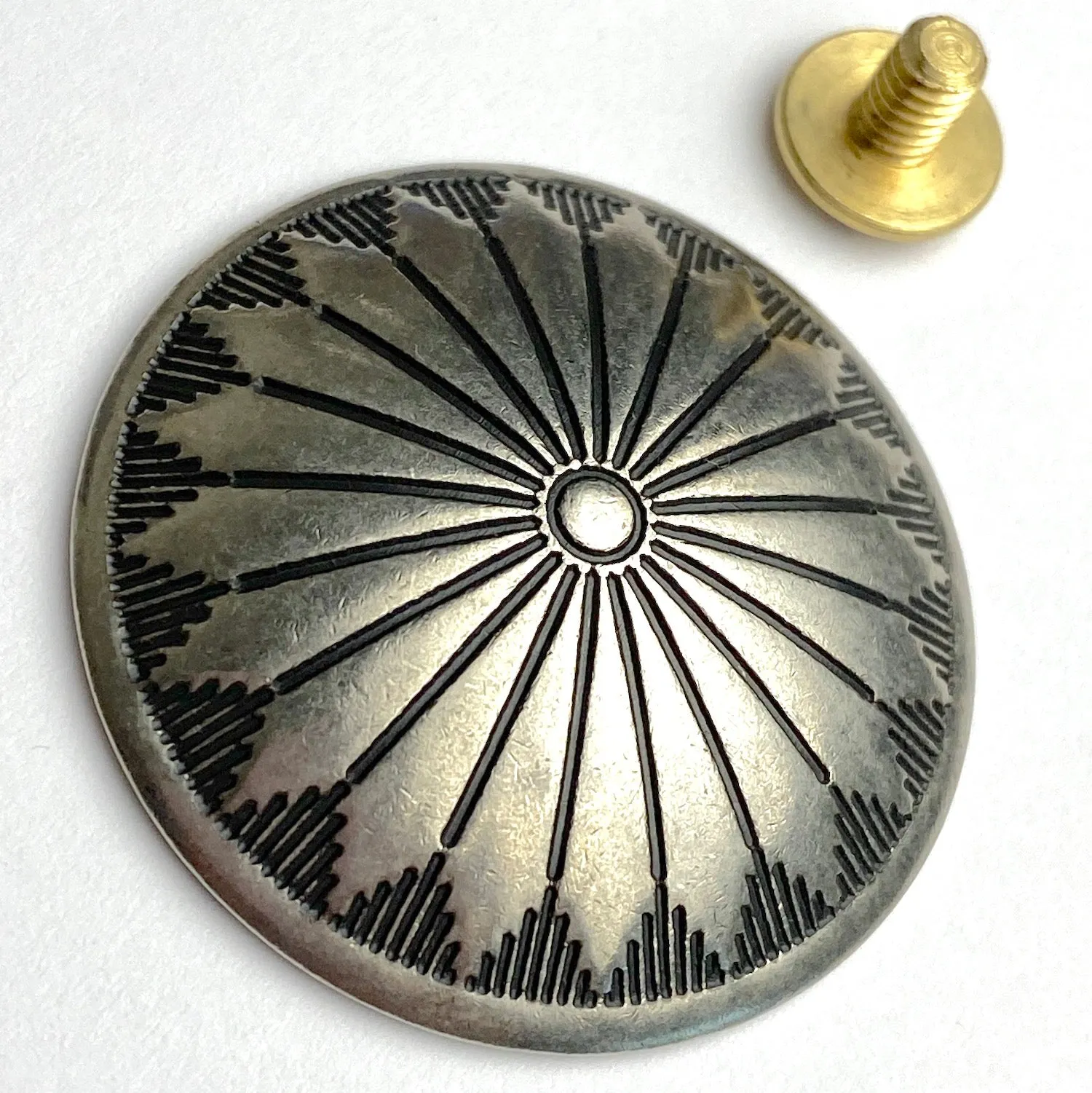 Mesa Sunflower 1.5" Screw-Back Concho 1-1/2" Nickel Silver  # SW-227