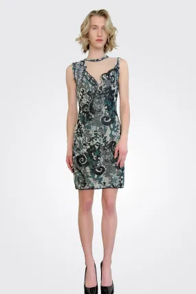 Metallic Sleeveless Knit Dress - Multi