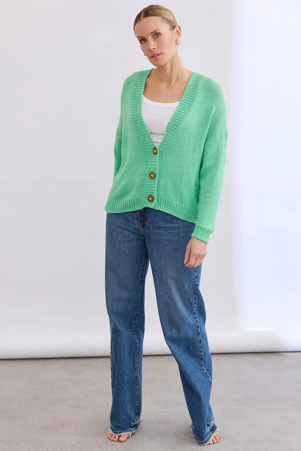 Mia Fratino Addy Cardigan - Cotton/Hemp - Jade
