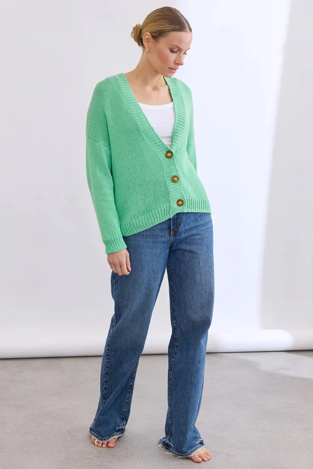 Mia Fratino Addy Cardigan - Cotton/Hemp - Jade