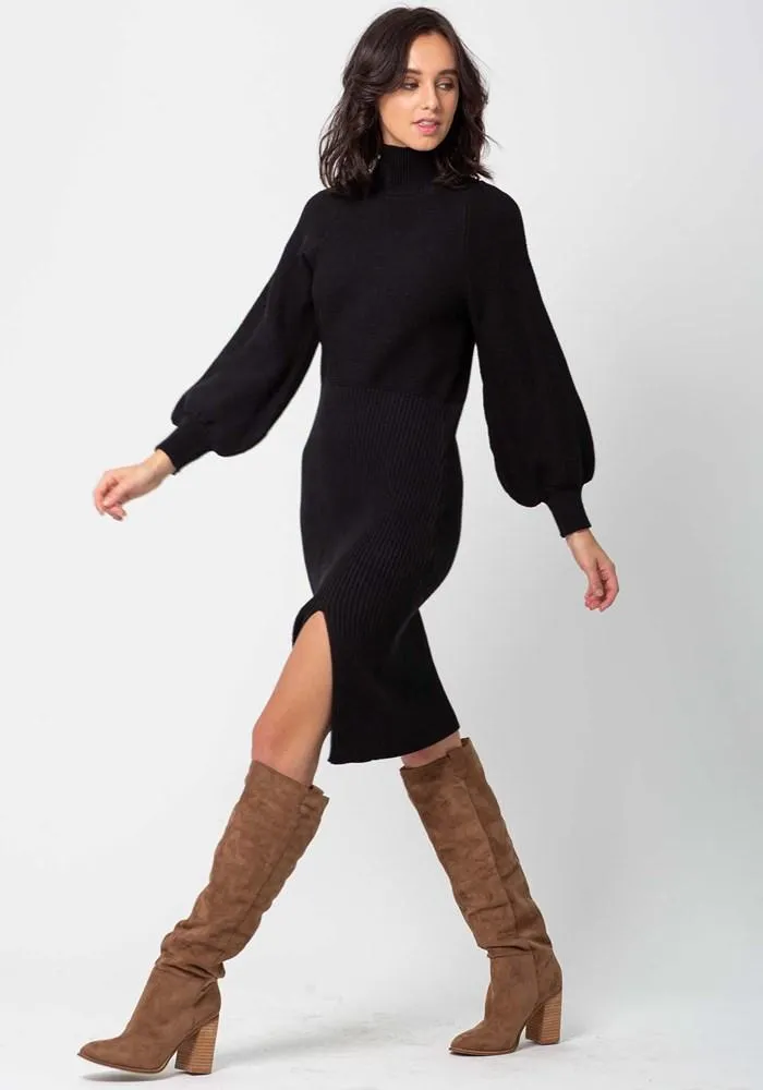 Milano Black Sweater Dress