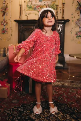 Mini Jewel Dress in Pink Sequin - FINAL SALE