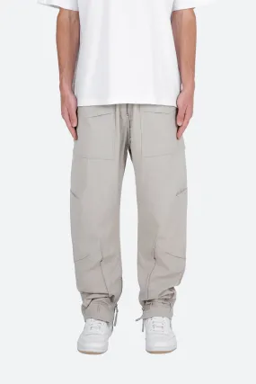 Multi Zip Cargo Pants - Stone
