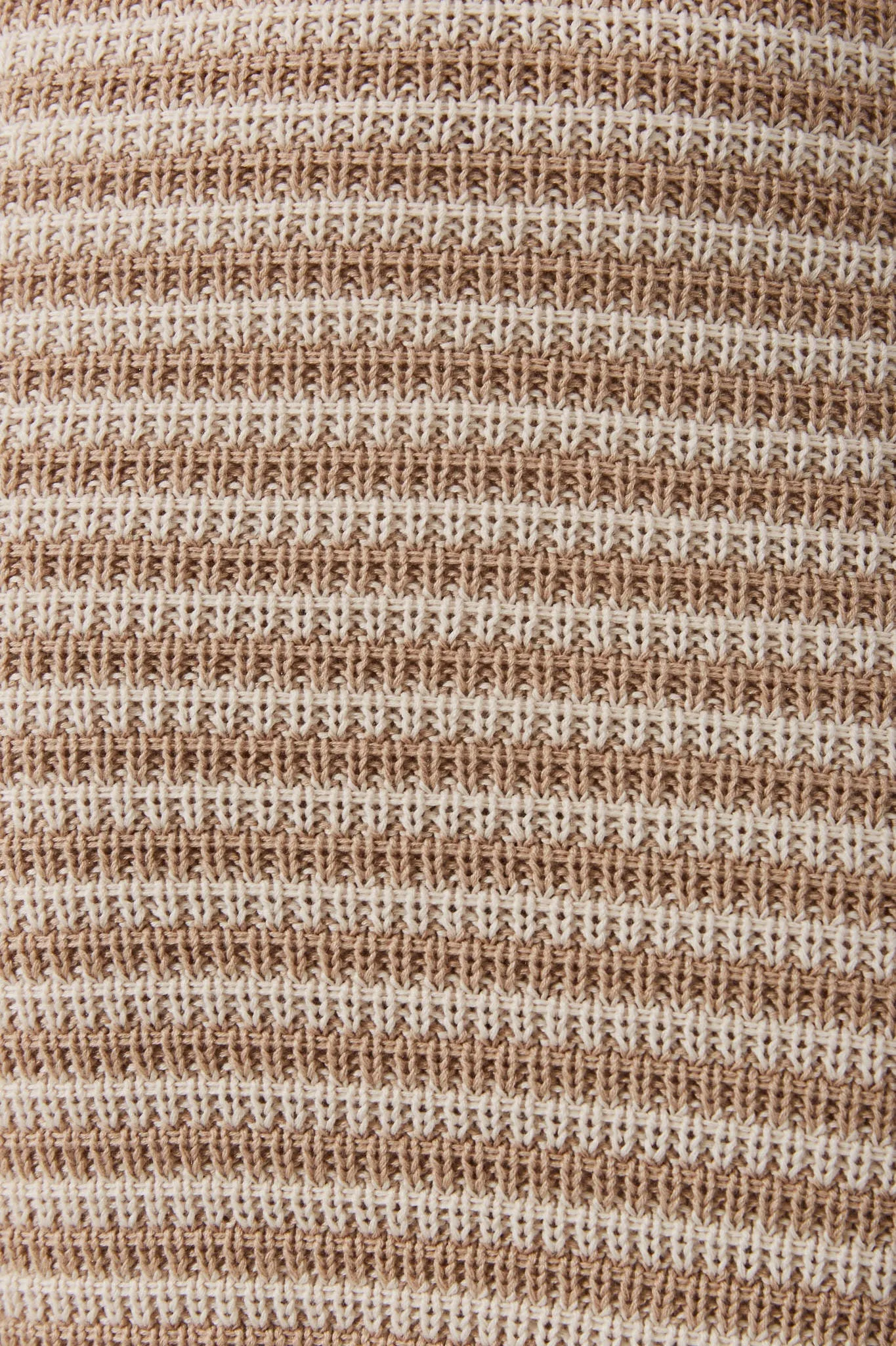Nadia Beige Stripe Knit Mini Dress