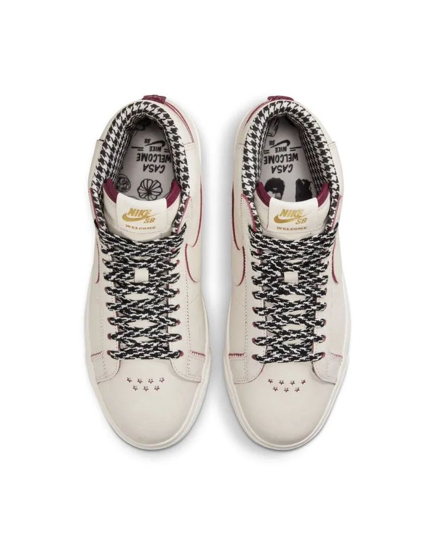 Nike SB x Welcome Madrid Zoom Blazer Mid - Sail / Dark Beetroot