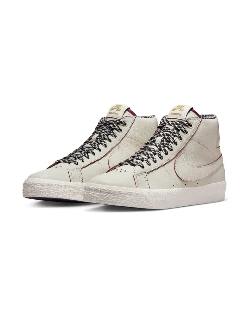 Nike SB x Welcome Madrid Zoom Blazer Mid - Sail / Dark Beetroot