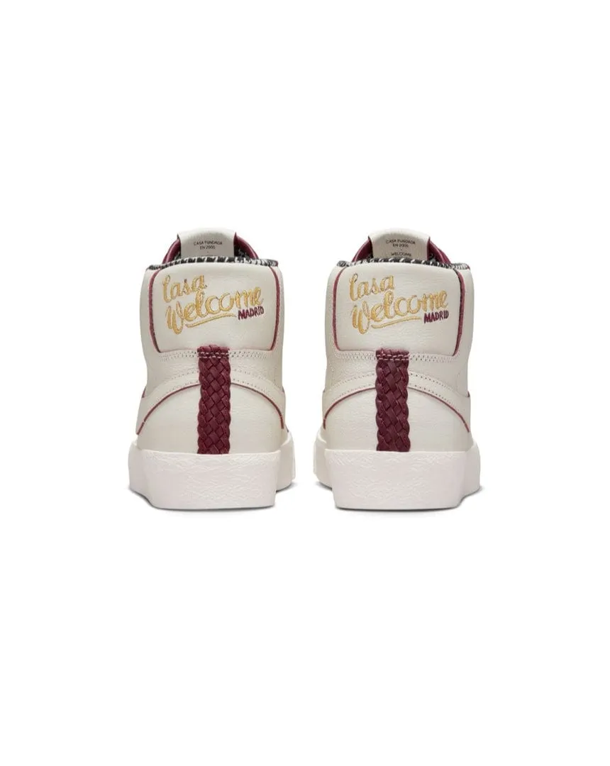 Nike SB x Welcome Madrid Zoom Blazer Mid - Sail / Dark Beetroot