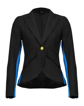 One Button Tux Stripe Blazer