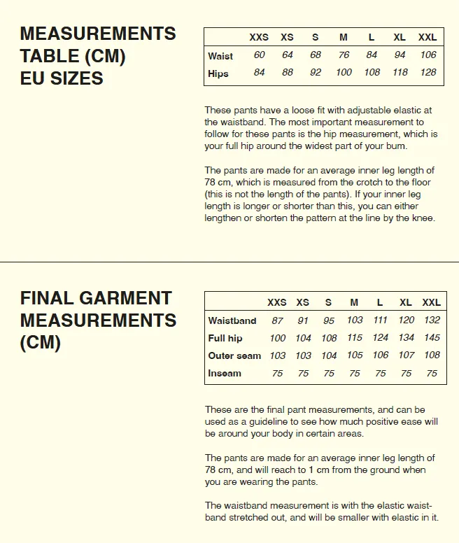 PDF Pattern - Versa Pants | Puff and Pencil