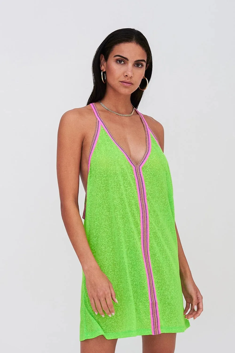 PITUSA Mini Sundress | Lime