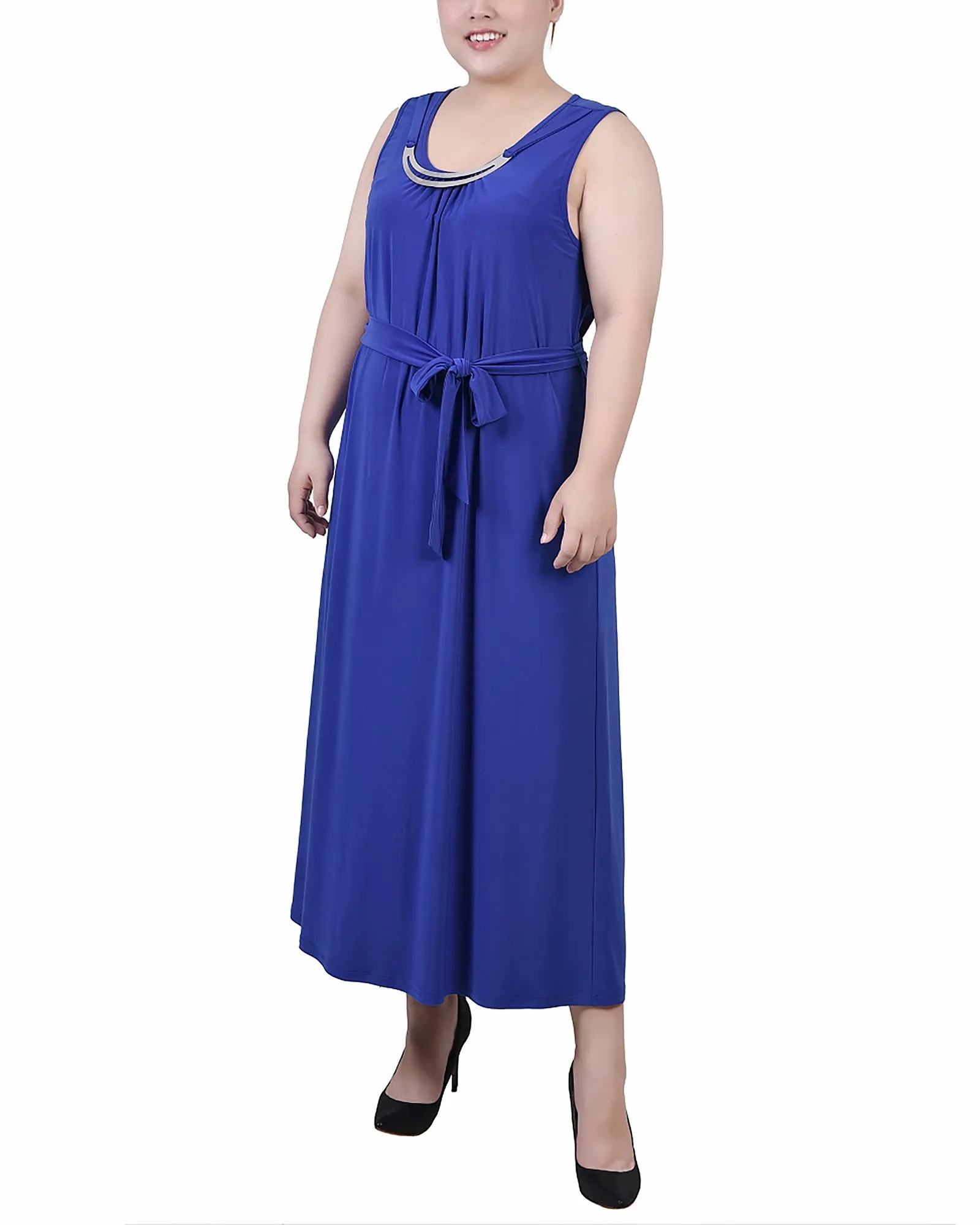 Plus Size Ankle Length Sleeveless Dress