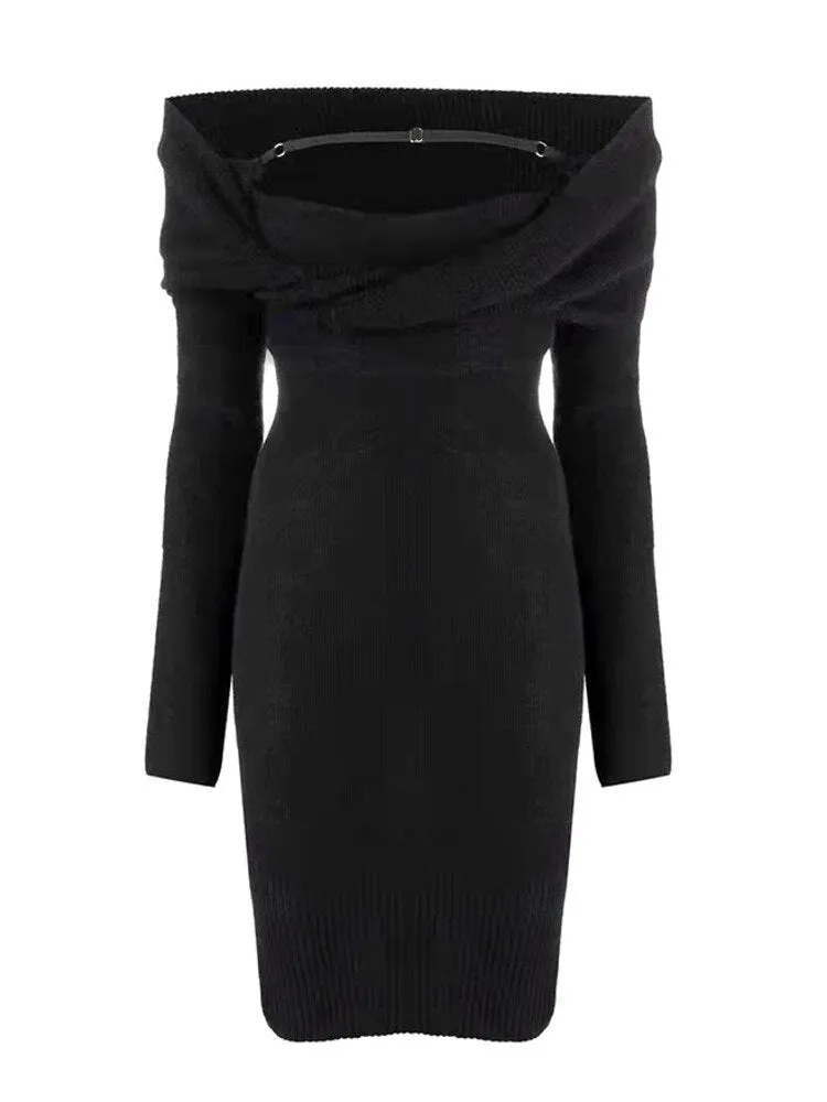 Pre Order:  Bright Off Shoulder Knit Dress