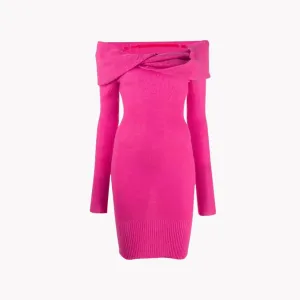 Pre Order:  Bright Off Shoulder Knit Dress