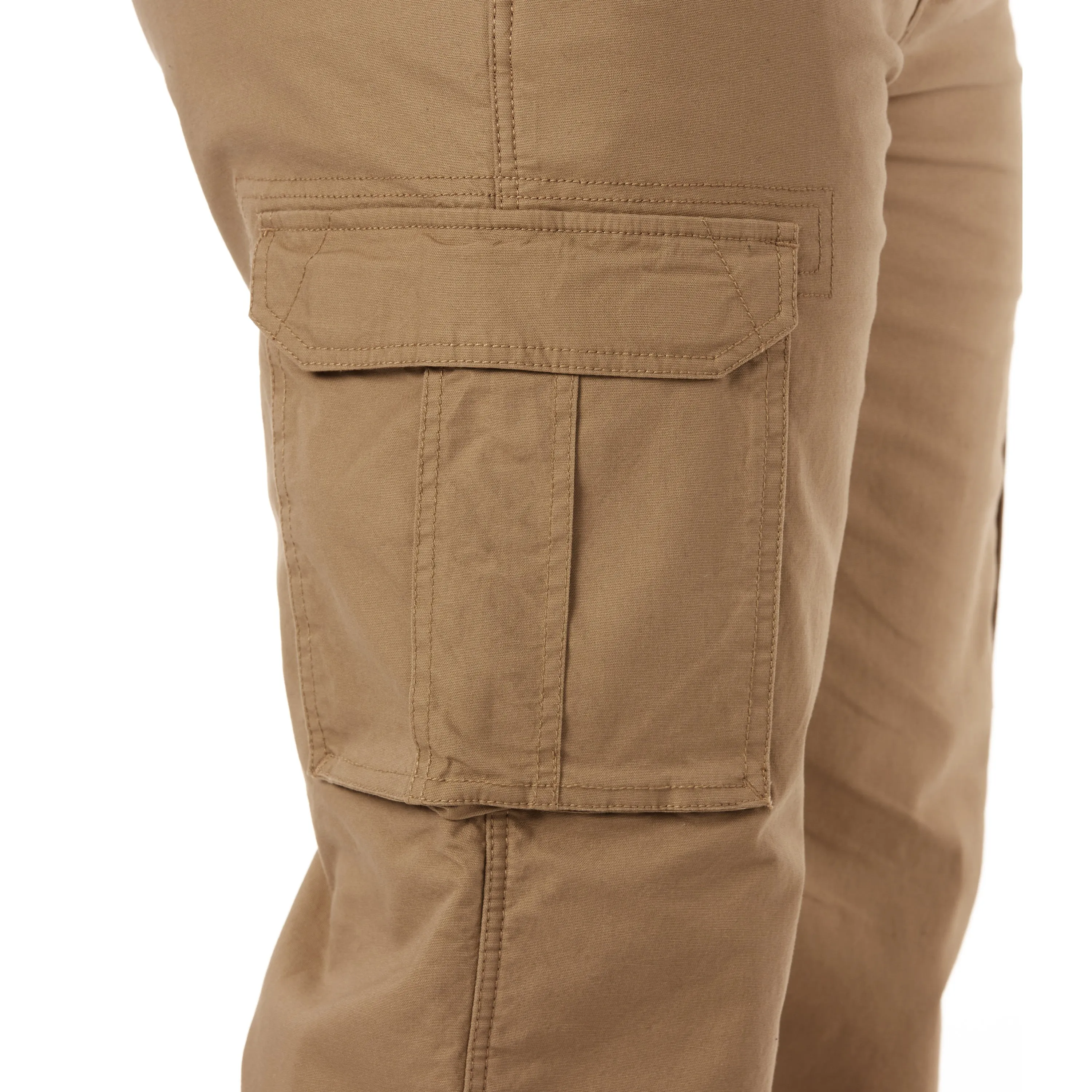 PRINTED FLEECE-LINED CANVAS CARGO PANT