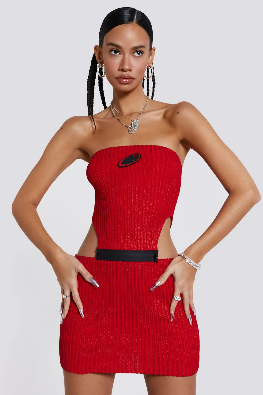 Racer Metallic 2 In 1 Dress