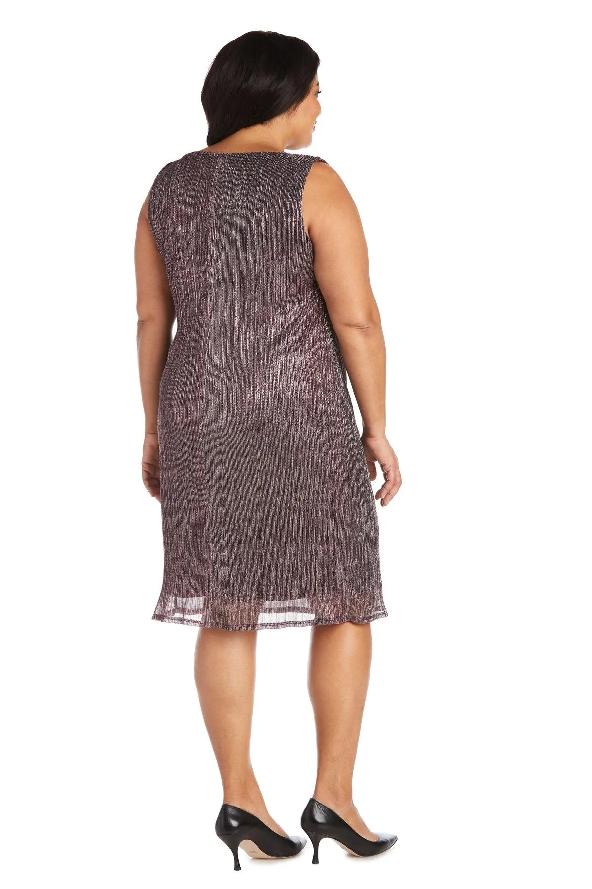 R&M Richards Women's Plus Size 2 Piece Shimmer Jacket Dress - Mother Of The Bride Dress