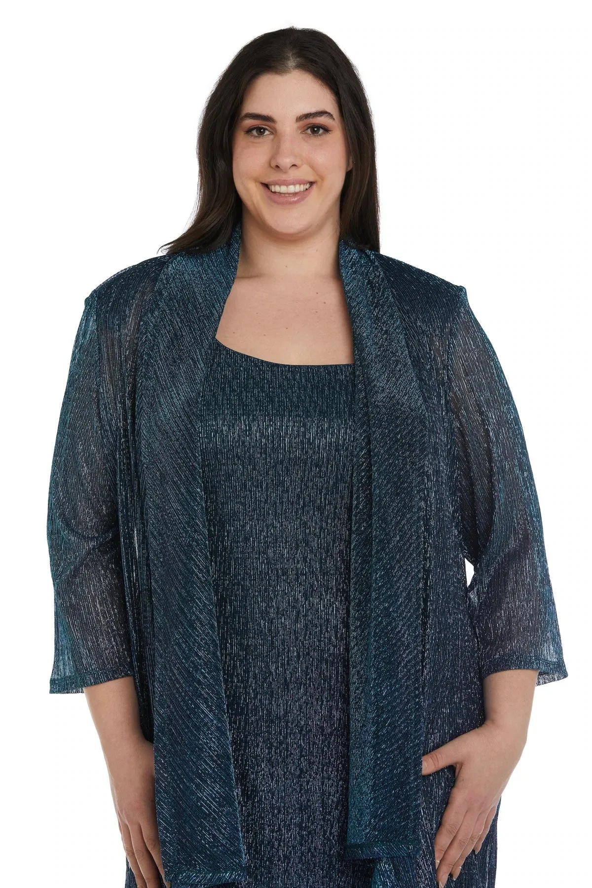R&M Richards Women's Plus Size 2 Piece Shimmer Jacket Dress - Mother Of The Bride Dress