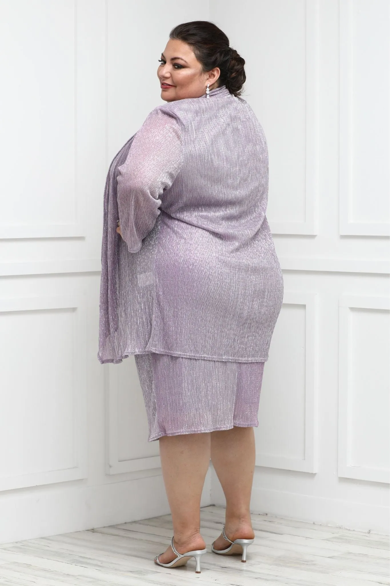 R&M Richards Women's Plus Size 2 Piece Shimmer Jacket Dress - Mother Of The Bride Dress